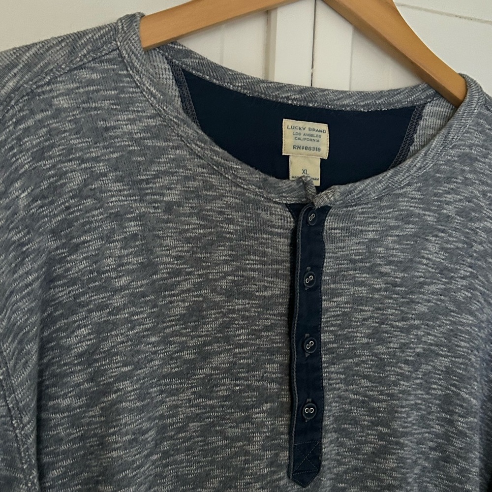 Lucky Brand Men’s XL Long Sleeve Vintage Henley Pullover - Picture 10 of 12